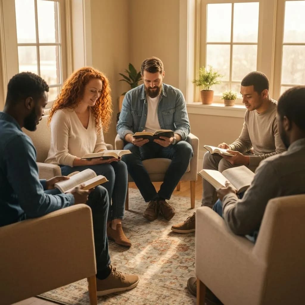 A diverse group of people gathered together for a community learning session